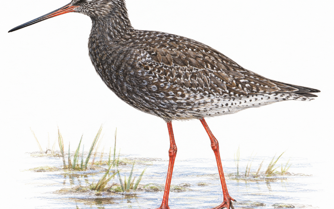 Dunkler Wasserläufer (Tringa erythropus)
